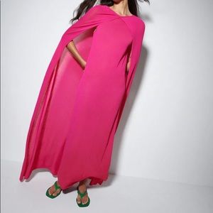 Fuschia cape dress